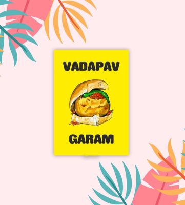 VadaPav Wooden Fridge Magnet Indian Souvenir Gifts | Home & Office Decor Magnet | Kitchen Decot Items